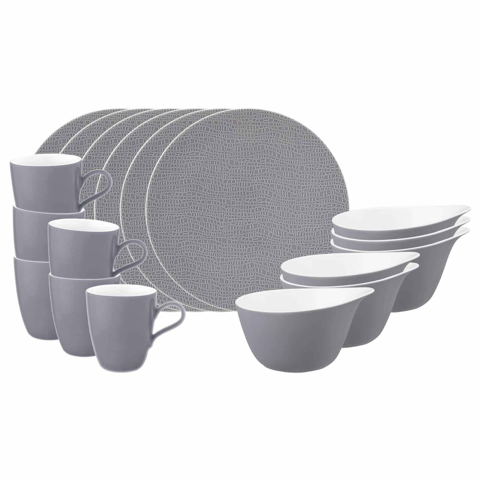 FRÜHSTÜCKS-SET Life Fashion Elegant Grey 18er Set - Grau, Keramik (1/1/1cm) - Seltmann Weiden