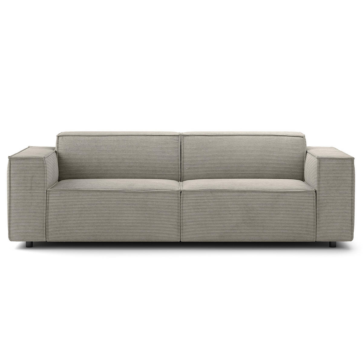 2,5-SITZER SOFA - Graubraun, Textil (223/70/96cm) - home24
