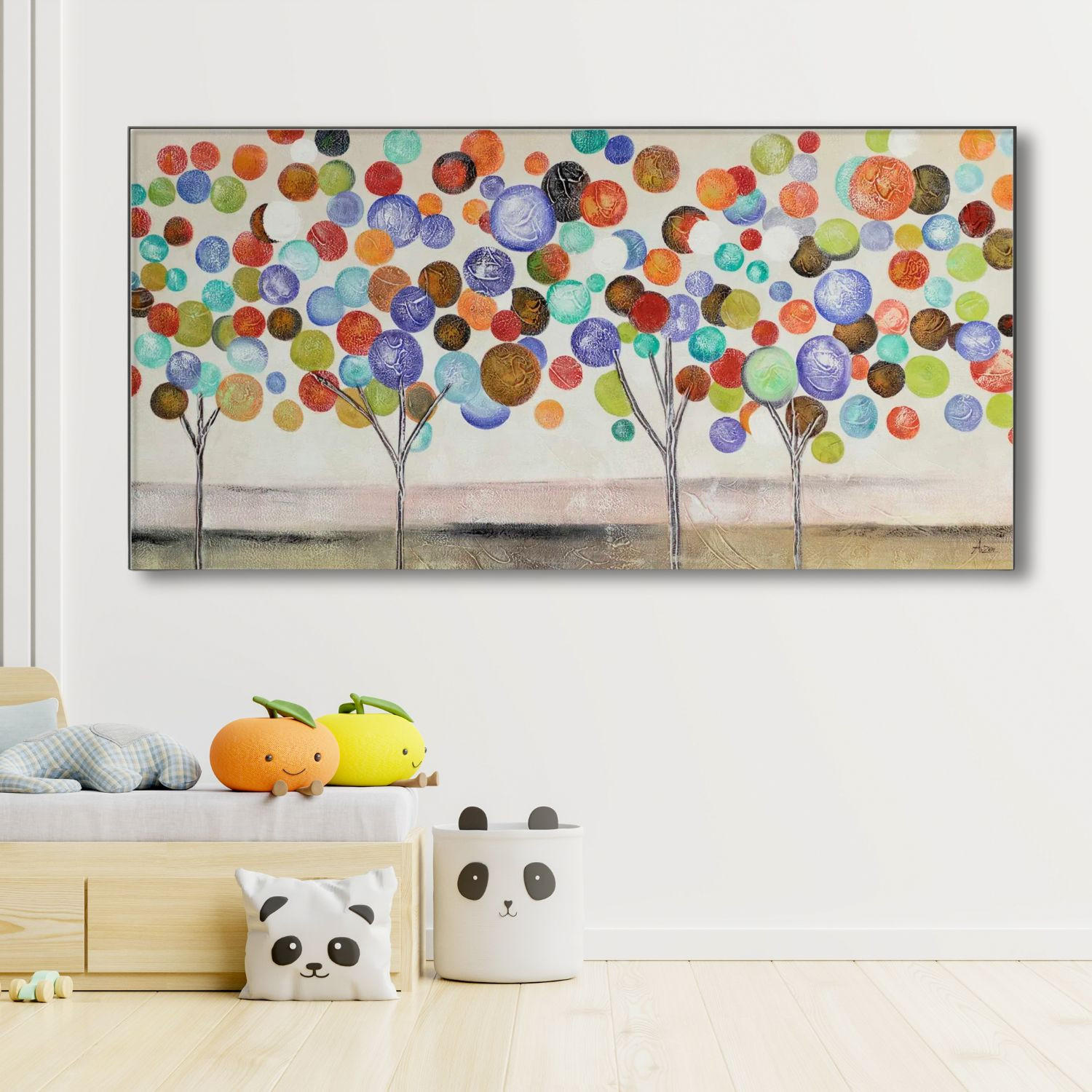 ÖLGEMÄLDE XXL Bunt 200/100 cm - Multicolor, Holz/Textil (6.68/100cm) - KUNSTLOFT
