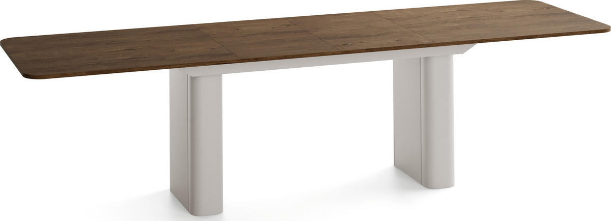 ESSTISCH Riven rechteckig ausziehbar verlängerbar mit Butterfly-Auszug, Eiche Braun Rustikal 180-276/90/76 cm - Kaschmir/Alteiche, Holzwerkstoff/Metall (90/276/76cm) - WFL GROUP