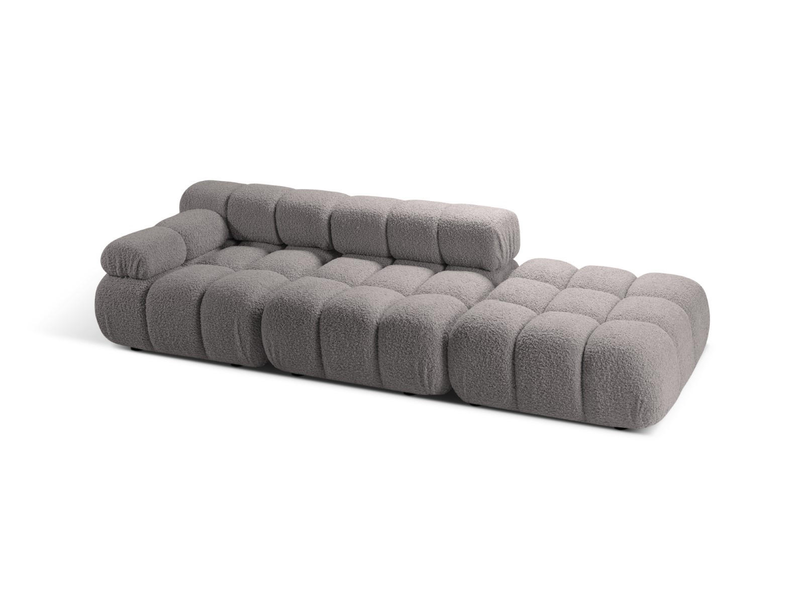 SOFA modular links Bellis aus Boucle hellgrau 4 Sitzplätze - Hellgrau, Textil (282/70/94cm) - Micadoni
