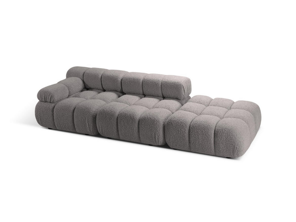 SOFA modular links Bellis aus Boucle hellgrau 4 Sitzplätze - Hellgrau, Textil (282/70/94cm) - Micadoni