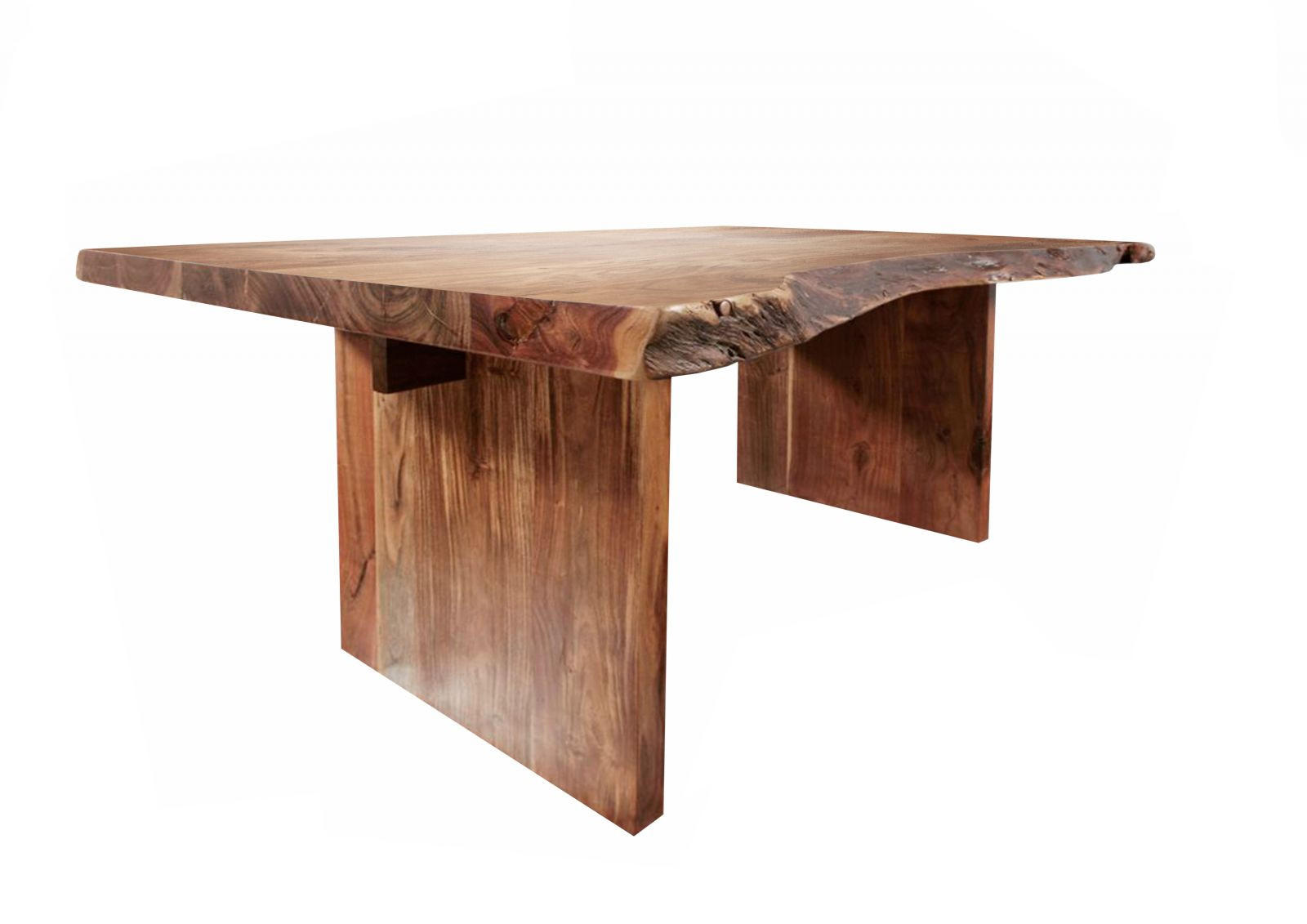 BAUMTISCH Akazie 170x110x78 walnuss lackiert FREEFORM #101 - Dunkelbraun, Holz (170/110/78cm) - Massivmoebel24