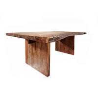 BAUMTISCH Akazie 170x110x78 walnuss lackiert FREEFORM #101 - Dunkelbraun, Holz (170/110/78cm) - Massivmoebel24