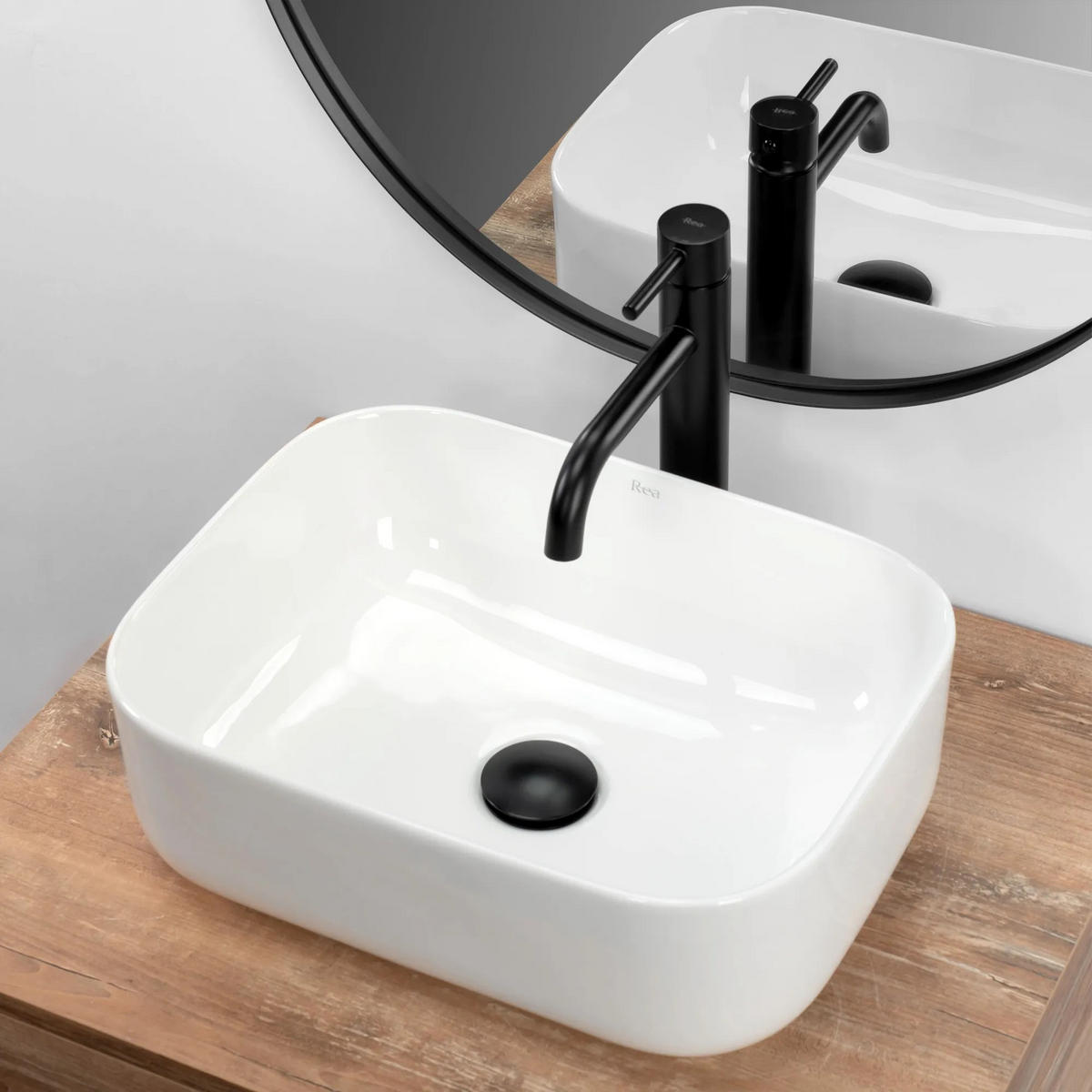 AUFSATZWASCHBECKEN Rea Demi Mini White - Weiß, Keramik (31/14/40.5cm) - REA