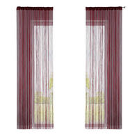 FADENGARDINE 2ER SET HxB 250x140 cm Bordeaux - Bordeaux, Textil (140/250cm) - Gardinenbox