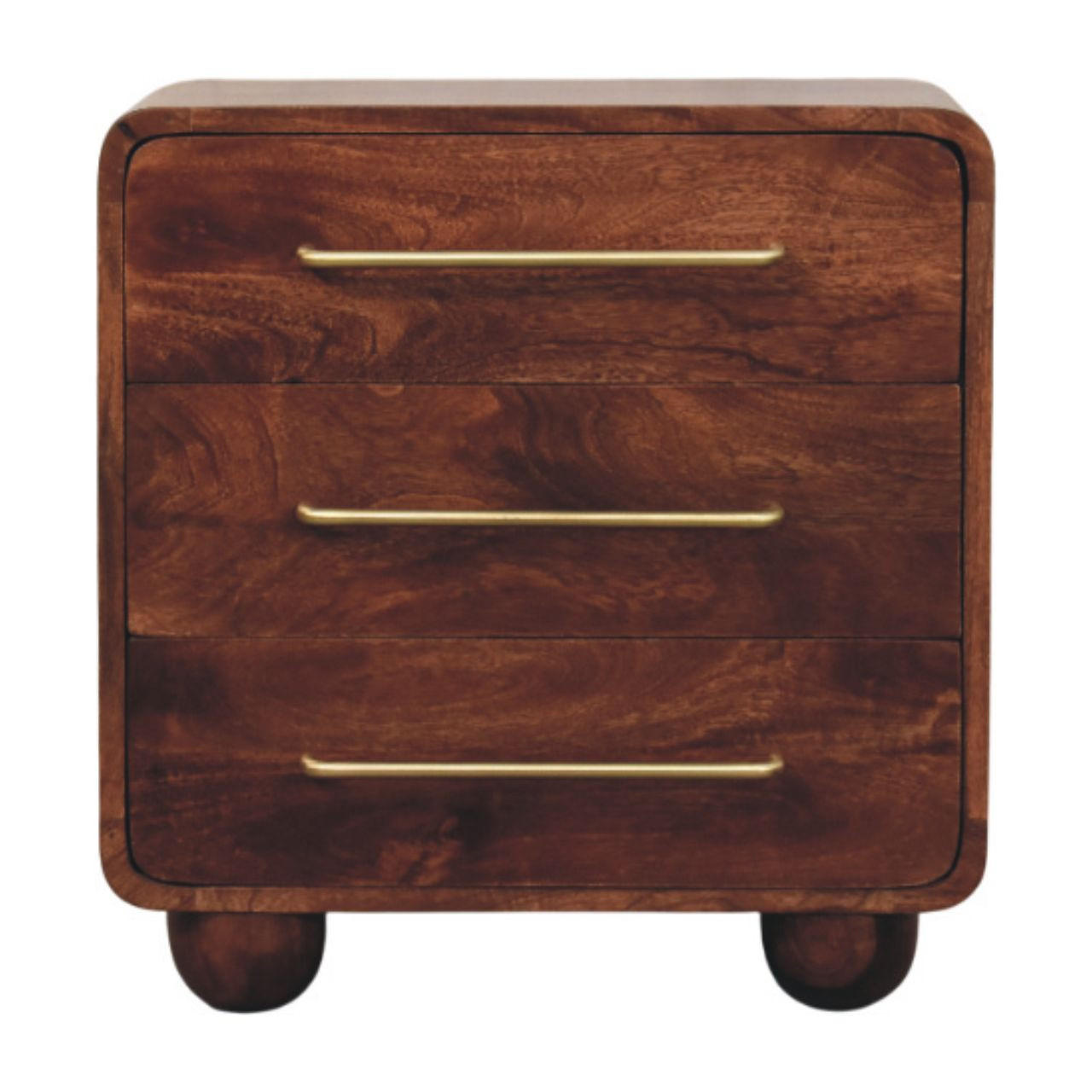 Artisan Furniture NOČNÍ SKŘÍŇKA Avora kaštanová, 1 zásuvka a otevřená přihrádka, tmavě hnědá