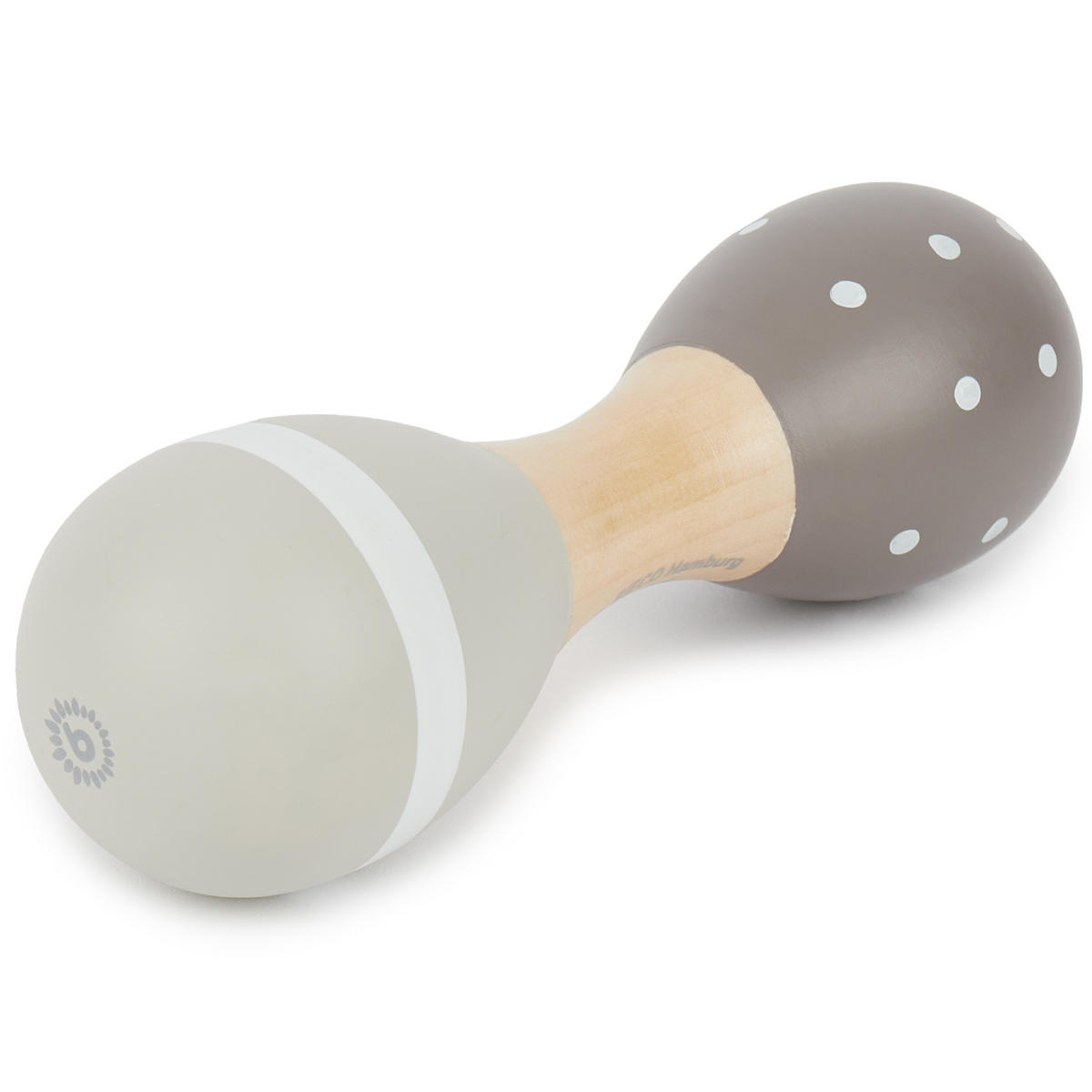 BABY-HOLZRASSEL Igel Hantelrassel 2er Se - Multicolor, Holz (5/15cm) - Bieco Spielwaren