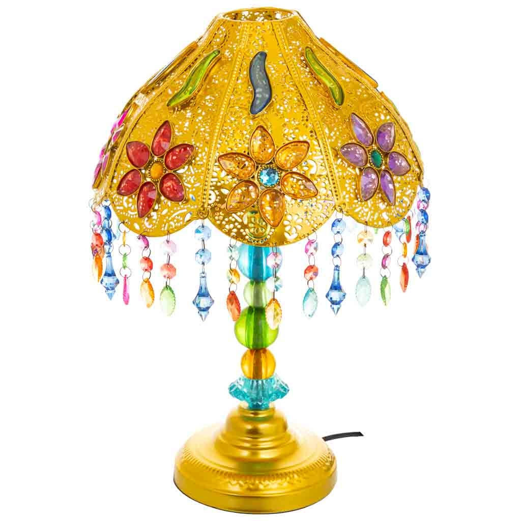 LAMPE aus Metall und Glas, 30x50cm - Multicolor, Metall (30/30/50cm) - Wanderlust