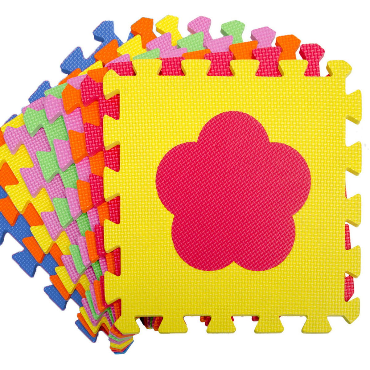 SPIELMATTE ab Null 90 cm Baby Puzzlematte Formen - Multicolor, Kunststoff (30/30cm) - Littletom