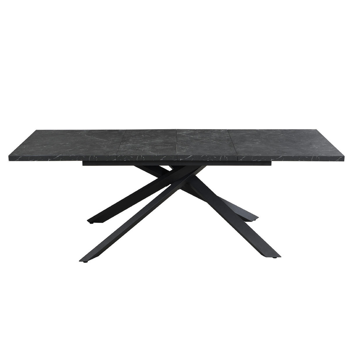 AUSZIEHTISCH MALTEX 140-220/90/76 cm - Anthrazit/Schwarz, Metall (90/140/76cm) - DUBI Möbel