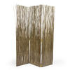 PARAVENT 3-tlg. 120/170 cm Braun Weide - Braun, Naturmaterialien (120/170/3cm) - Homestyle4u