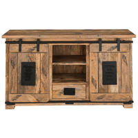 TV-KOMMODE Florenz Mango Vintage 128 x 45 x 70 cm - Schwarz/Naturfarben, Holz (128/70/45cm) - Mr. Deko