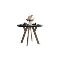 ESSTISCH VOLTA MATT 100/100/72,5 cm Tischplatte: Schwarz matt; Gestell: Kaschmir - Kaschmir/Schwarz, Holzwerkstoff/Metall (100/100/72.5cm) - Lookway