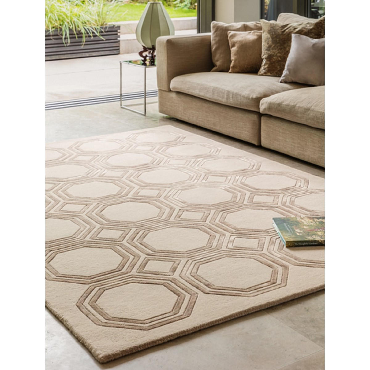 TEPPICH Moderner, handgewebter für Wohn- und Schlafzimmer NAVEL Beige 200 x 300 cm - Beige, Naturmaterialien (200/300cm) - Novatrend