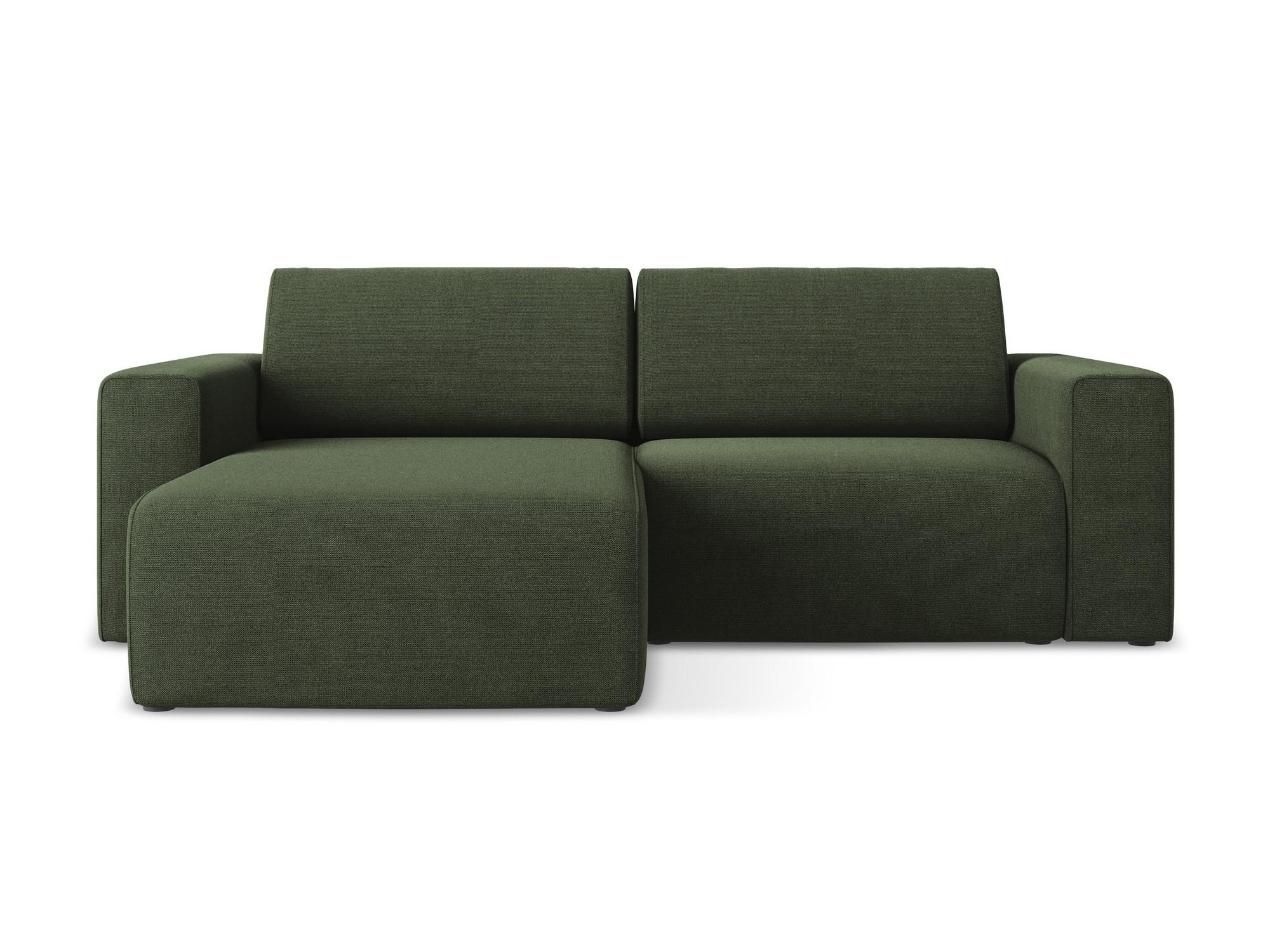 ECKSOFA Links Strukturstoff Stoff Grün - Blau/Schwarz, Kunststoff/Textil (167/224cm) - Makamii