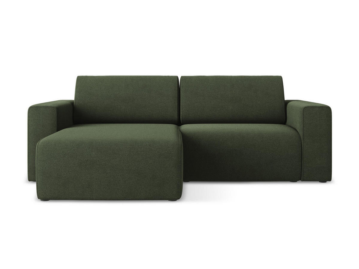 ECKSOFA Links Strukturstoff Stoff Grün - Blau/Schwarz, Kunststoff/Textil (167/224cm) - Makamii