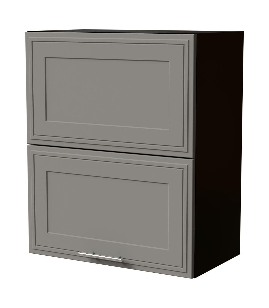 KLAPPHÄNGESCHRANK Salo W8B/60-AV Schwarz / Dust Grey Matt 60 / 32,5 / 72cm - Schwarz/Grau, Holz/Holzwerkstoff (60/72/32.5cm) - Feldmann-Wohnen
