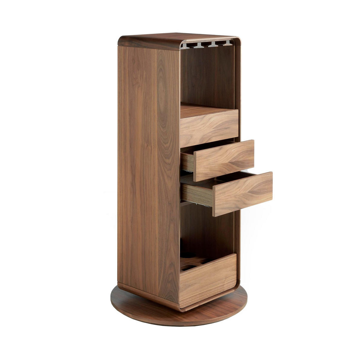 DREHBARE Hausbar aus Nussbaumholz, Modell 3115 - Walnussfarben/Braun, Holz/Holzwerkstoff (43/128/40cm) - ANGEL CERDA