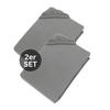 SPANNBETTLAKEN BASIC 2er Set - Grau, Textil (100/200cm) - Schöner Wohnen
