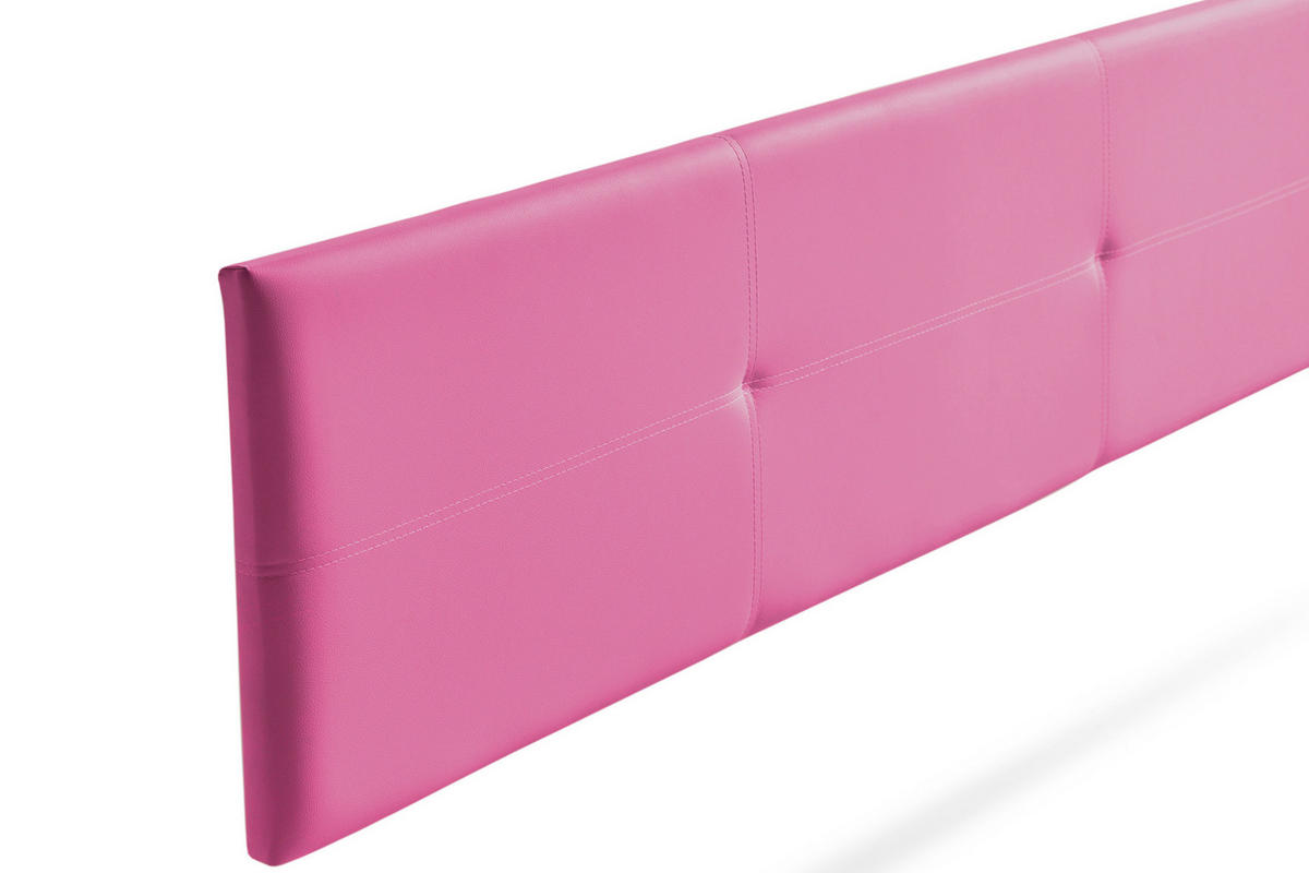 KOPFTEIL gepolstert ALMA Kunstleder 130x50x5 cm - Rosa - Moonia - Pink, Holz (130/5/50cm)