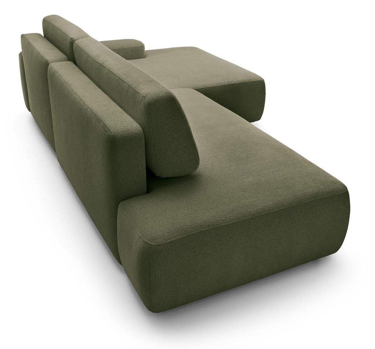 ECKSOFA 275 cm mit Schlaffunktion Orea O, Rechts, Grün - Grün, Holz (164/276cm) - Emporius