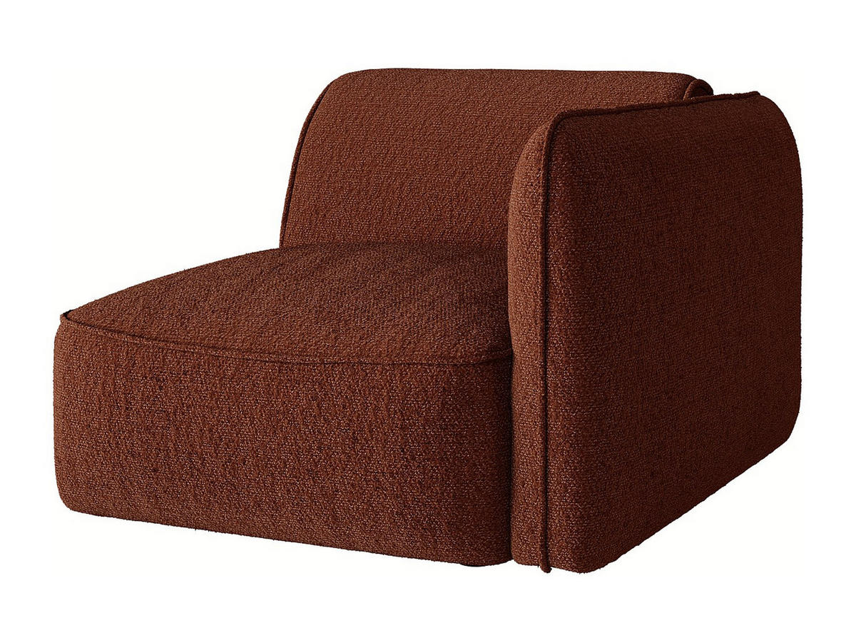 SESSEL mit gerader Rückenlehne - 1 Person - stoff - terracotta Camilio - Terracotta, Textil (98/74/97cm) - Vente-Unique