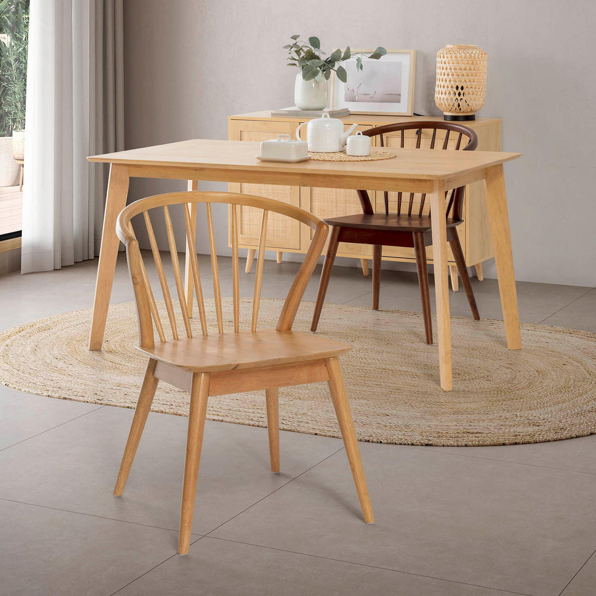 STUHL 2er-Set Mura Eiche Farbe - Honigeiche, Holz (58/84/55cm) - VS Venta-stock