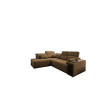 ECKSOFA Mindy VII mit Schlaffunktion und verstellbarer Rückenlehne, Stoff Verita Braun Links - Braun, Holz/Textil (230/288cm) - Kaiser Möbel