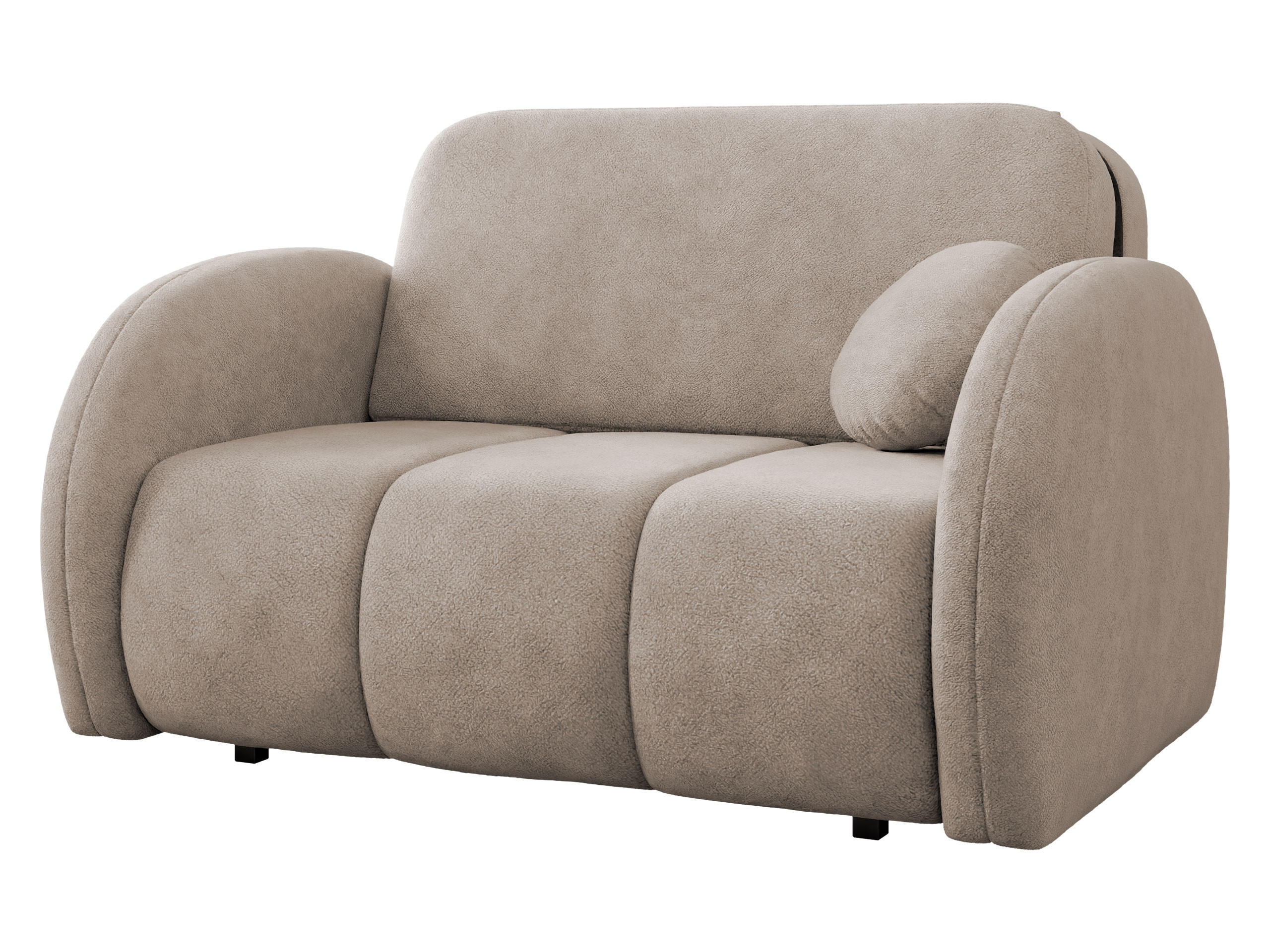 SCHLAFSOFA Viva Comfy II - Schwarz/Naturfarben, Holz/Textil (132/85/103cm) - MIRJAN24