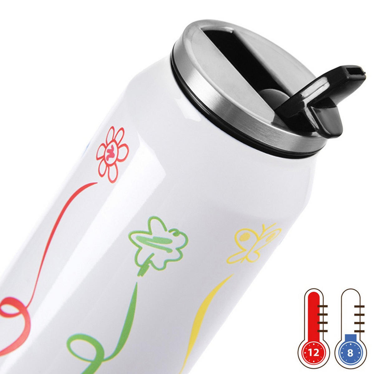THERMOBECHER Dose Abstrakt 500 ml Mehrfarbig - Multicolor, Metall (0.5L) - Orion 