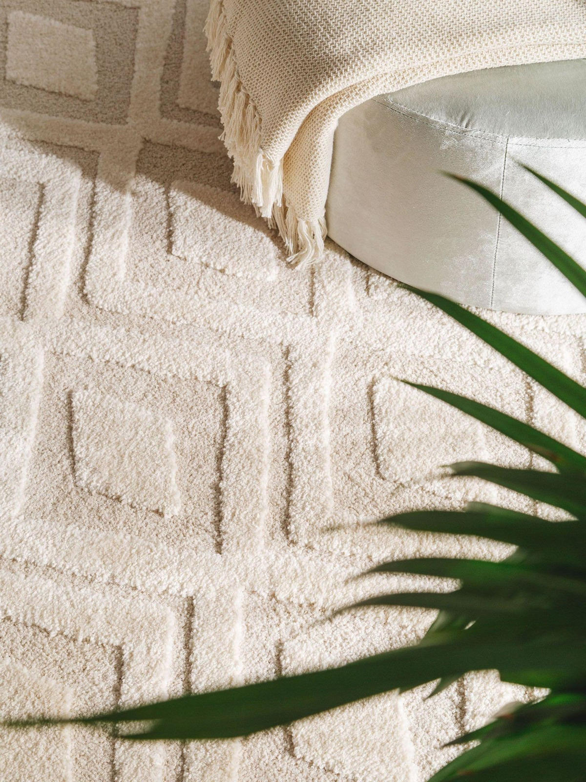 TEPPICH Teppich Eve Beige - Beige, Kunststoff/Textil (160/1cm) - KUNSTLOFT