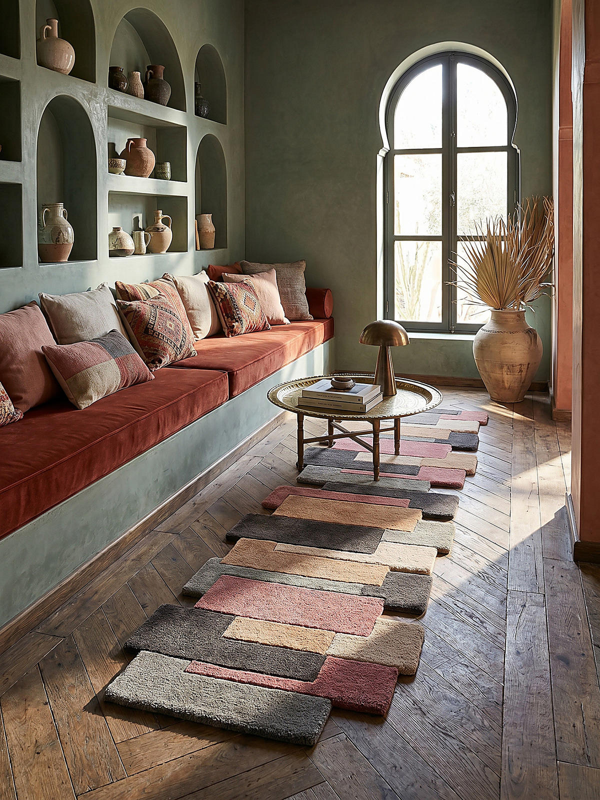 TEPPICHLÄUFER HALLEIN 60/230 cm - Rosa/Grau, Textil (230/60cm) - KADIMA DESIGN