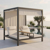 SONNENINSEL Felipa Beige Metall/Outdoorstoff - Dunkelgrau, Metall (1/1/1cm)