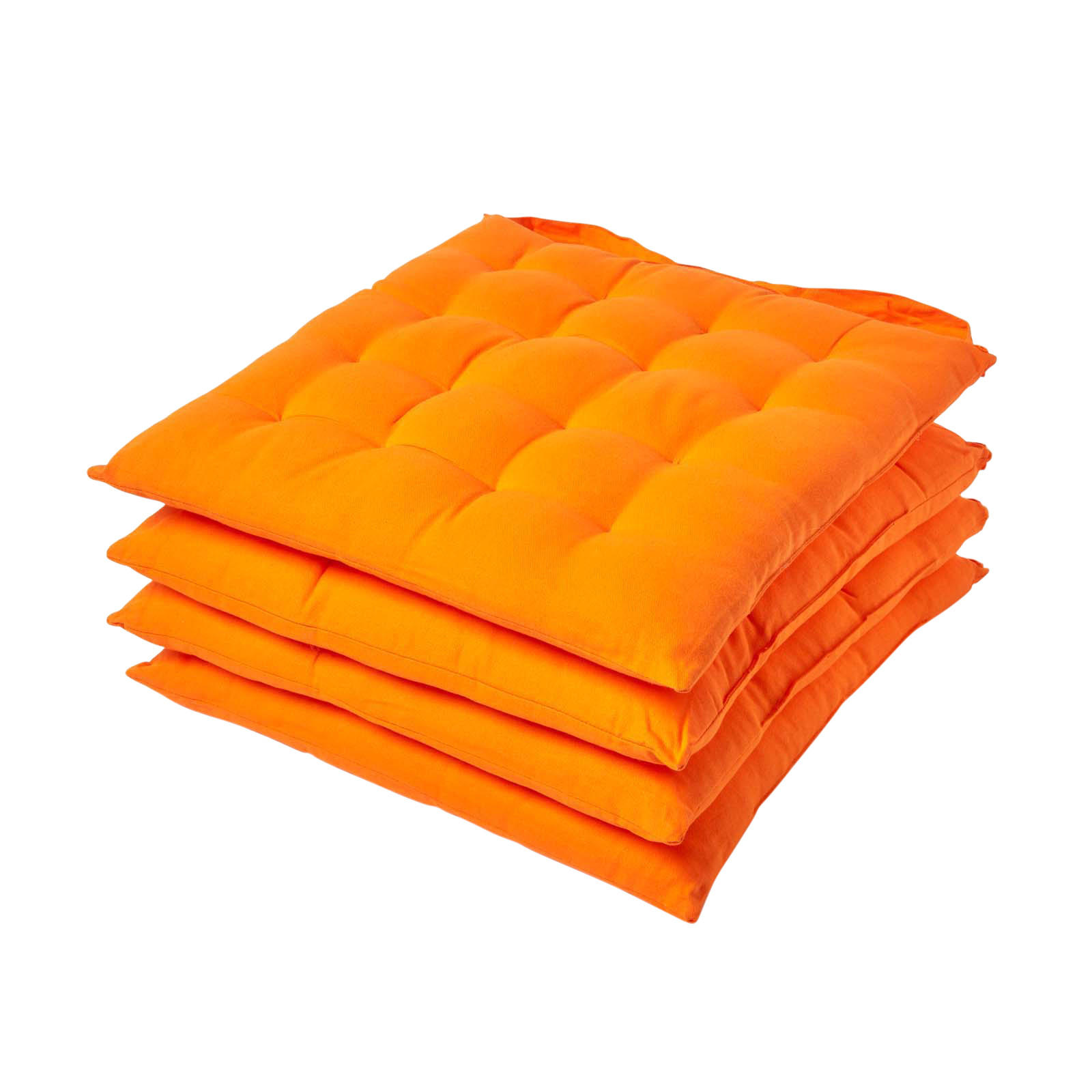 STUHLKISSEN 4er-Set orange 40/40/6,5 cm - Orange, Textil (40/40/6.5cm) - Homescapes