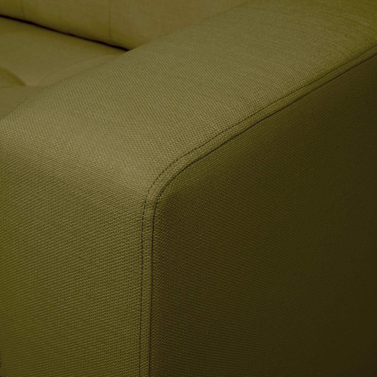 2-SITZER SOFA - Webstoff - Olivgrün, Textil (179/80/88cm) - home24