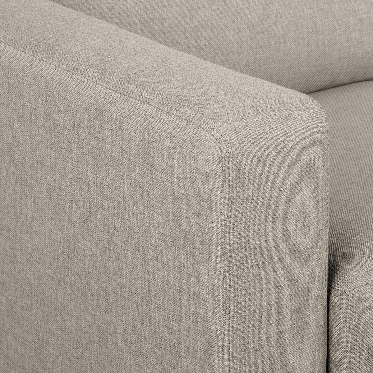 1-SITZER ECKSOFA mit Longchair - Buchefarben/Cappuccino, Buchenholz/Textil (154/140cm) - home24