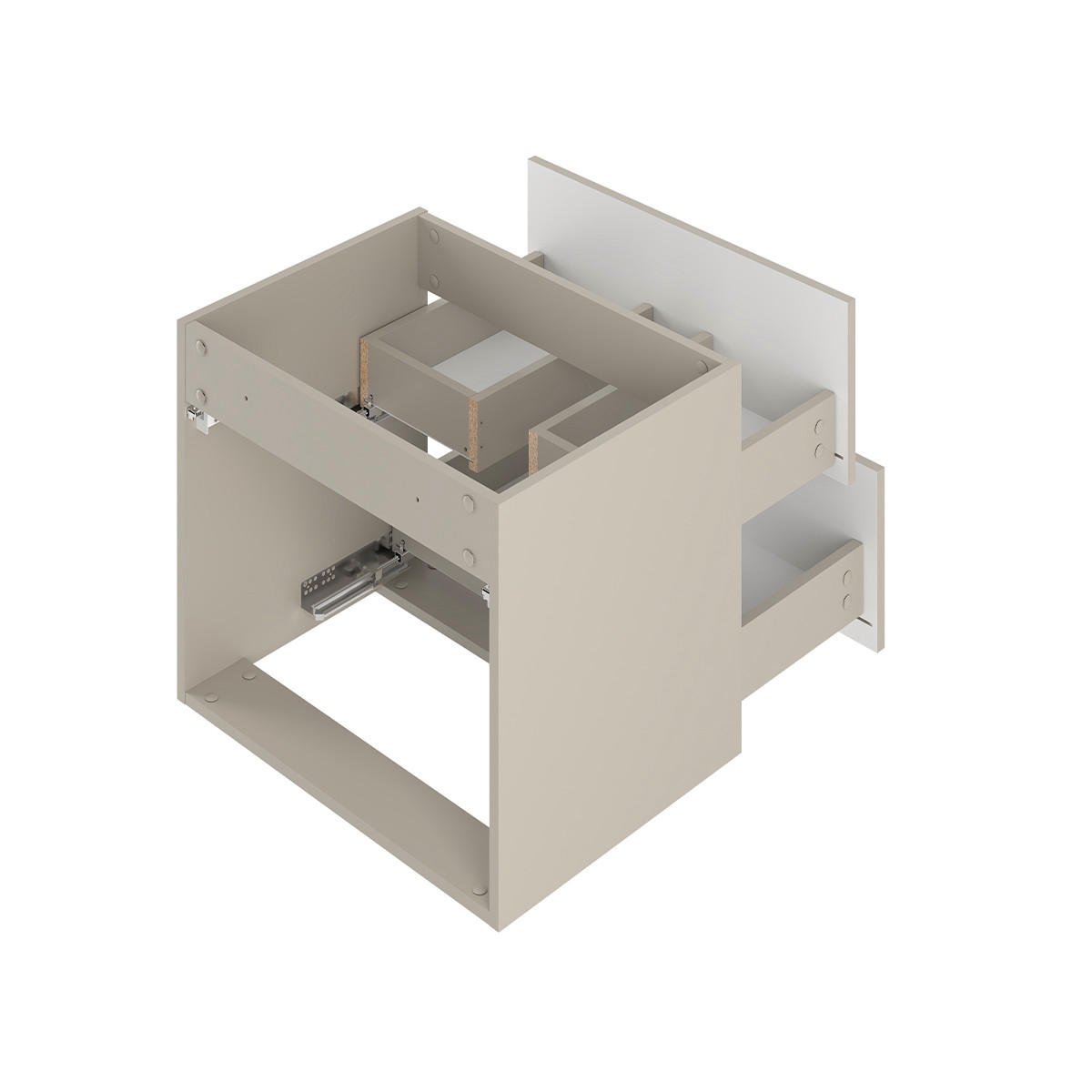 WASCHTISCH 80.6cm Izae Kaschmir - Beige, Holzwerkstoff (80.6/52.2/46.5cm) - Petits-meubles