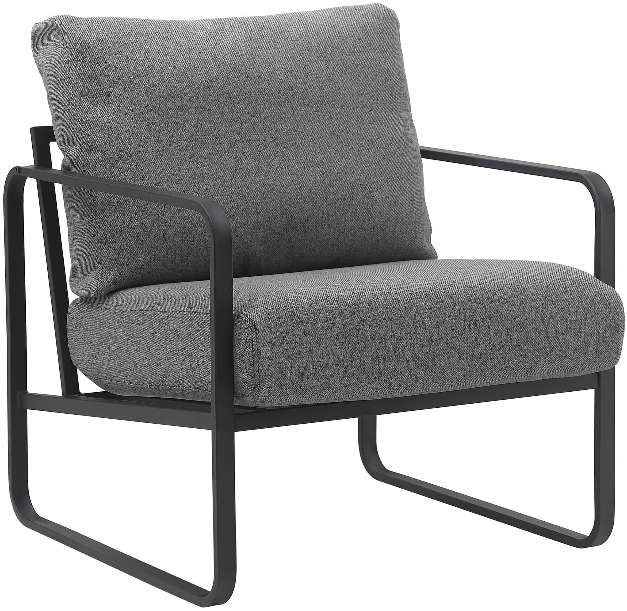 SESSEL Stoff dunkelgrau - Dunkelgrau/Schwarz, Textil/Metall (70/82/74cm) - CLP