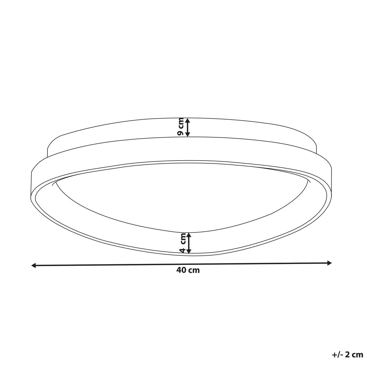 DECKENLEUCHTE Nanding 42/40/13 cm - Weiß, Metall (42/40/13cm) - Beliani