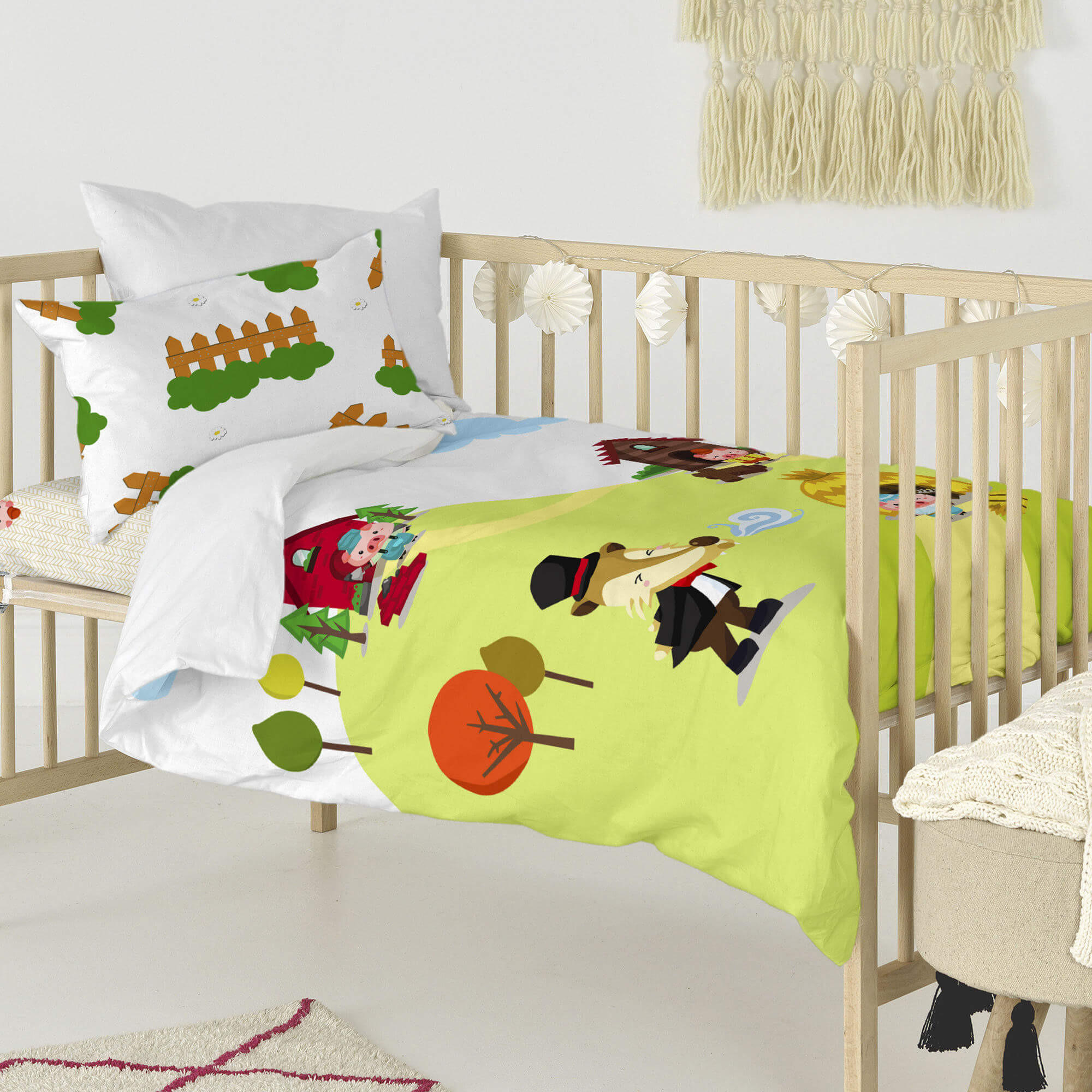 BETTBEZUG 2er-Set teiliges piggys 115x145 cm (kinderbett) mehrfarbig - Multicolor, Textil (115/145cm) - Happy Friday