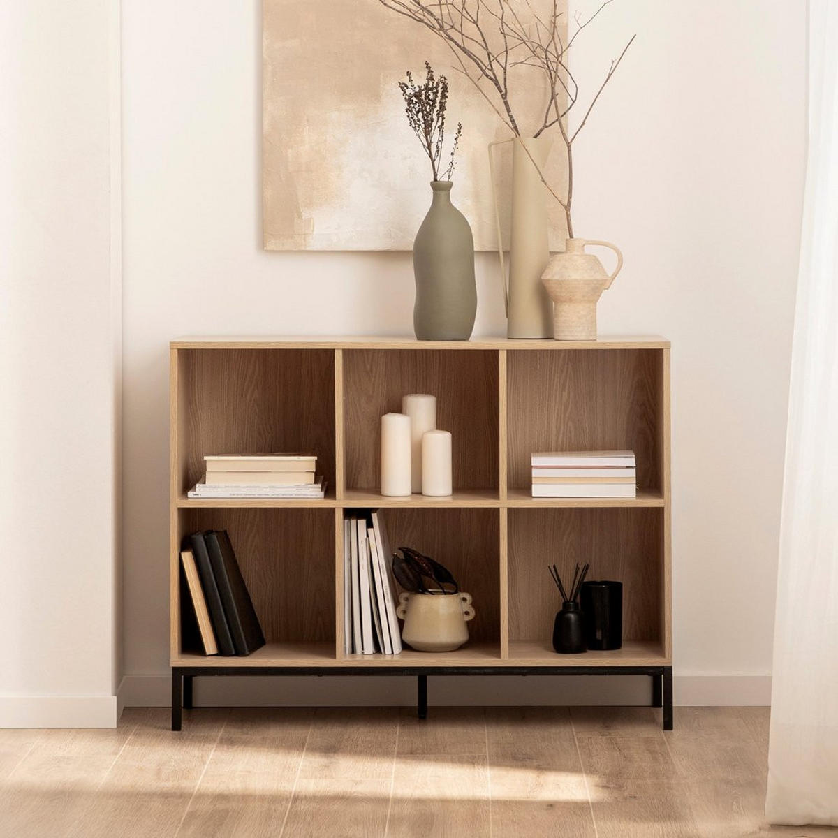 BÜCHERREGAL Remi Natürlich 110 cm x 85 cm - Naturfarben, Holzwerkstoff (110/85/35cm)