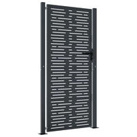 GARTENTOR im Quadratisches Design, 110/205 cm, aus Stahl, Anthrazit - Grau, Metall (200/205cm) - vidaXL