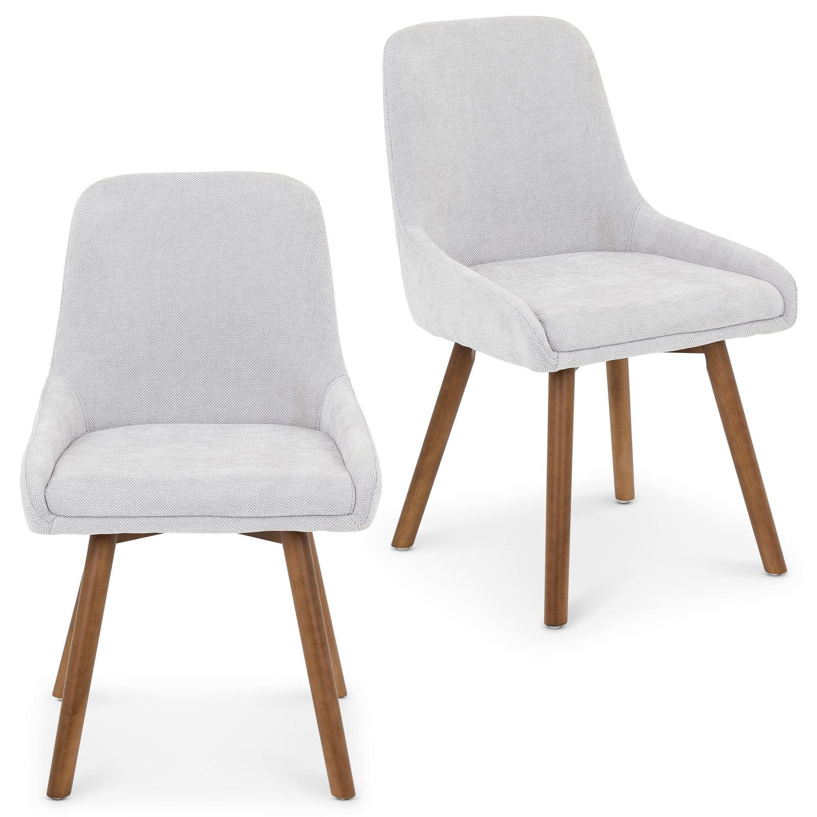 ESSZIMMERSTÜHLE PIPPA 2er-Set grau - Grau, Textil (82/42/58cm) - IDIMEX