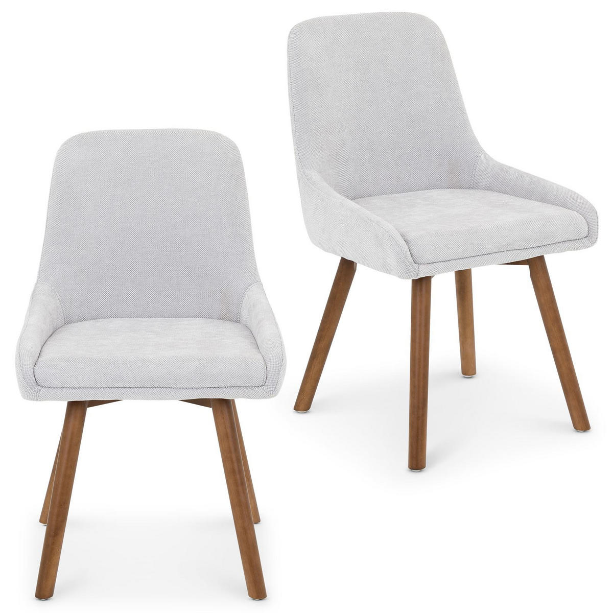 ESSZIMMERSTÜHLE PIPPA 2er-Set grau - Grau, Textil (82/42/58cm) - IDIMEX