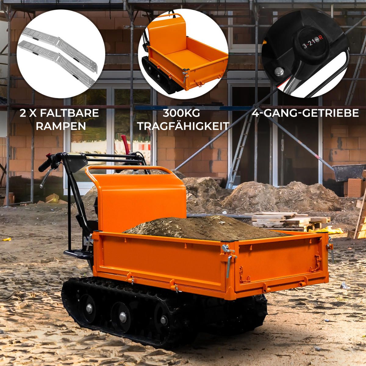 RAUPENTRANSPORTER Mini Dumper - Orange, Metall (130/1/156cm) - Monstershop