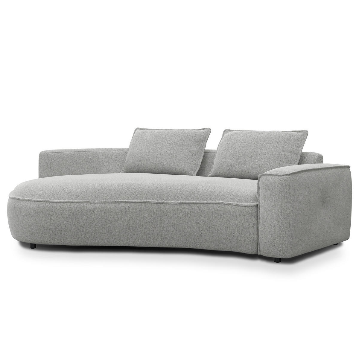 2,5-SITZER SOFA - Hellgrau, Textil (217/82/156cm) - home24