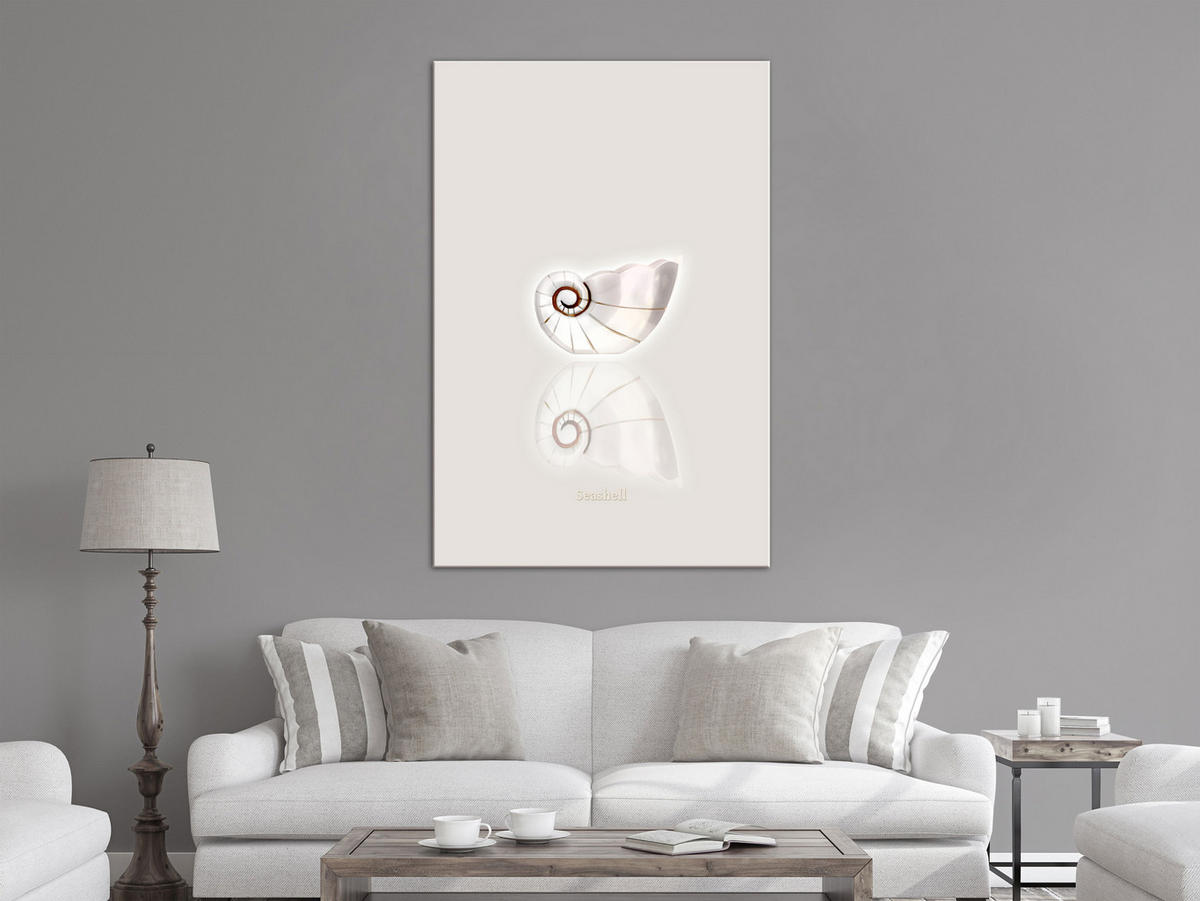 KUNSTDRUCK Beige 80/120 cm - Beige/Grau, Textil (80/120cm) - KUNSTLOFT