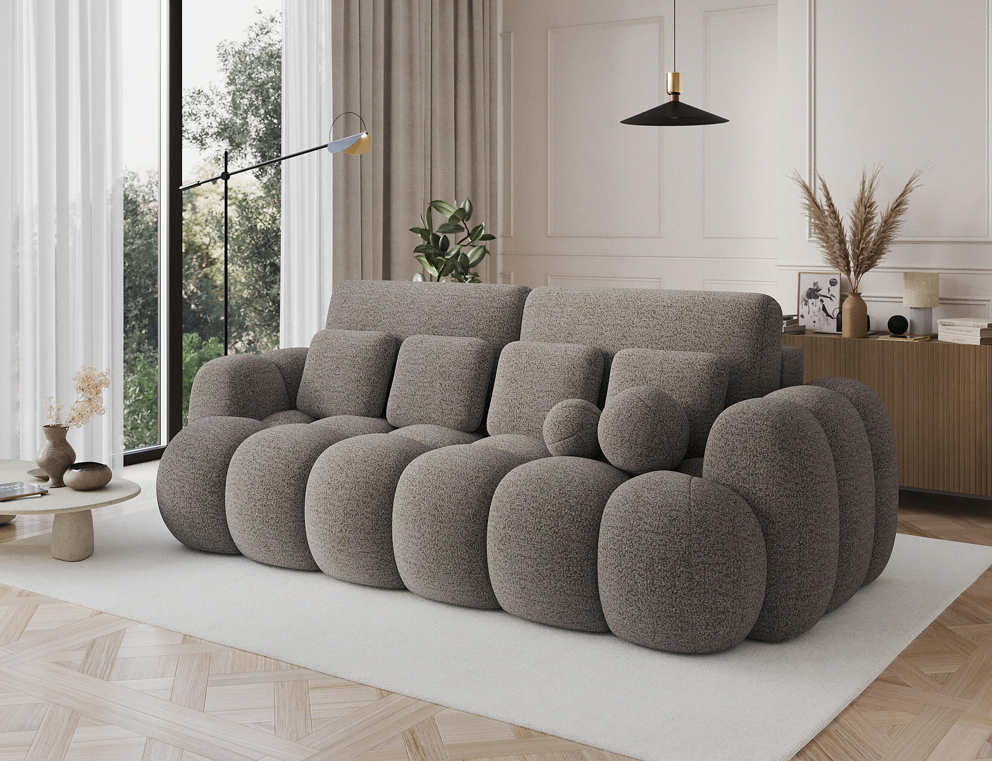 SOFA Elvento - Braun (Royal 20) - Braun, Holzwerkstoff (256/105/119cm) - Möblo