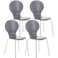BESUCHERSTUHL Ede - 2er Set grau - Grau, Metall (43/86/45cm) - TPFLiving